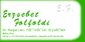 erzsebet folfoldi business card